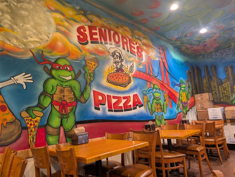Hand-painted TMNT dining mural
