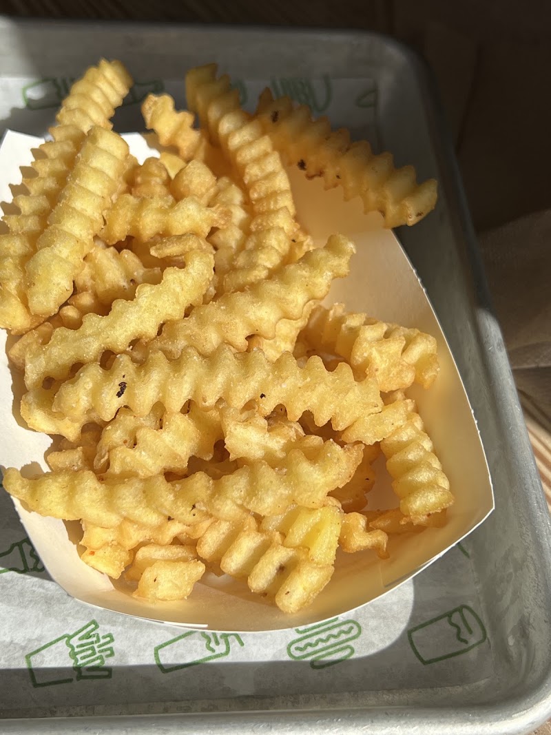 Golden crinkle-cut fries