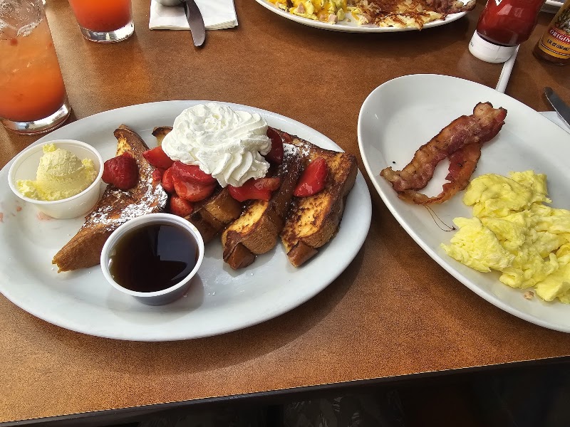 Hearty breakfast, table ready