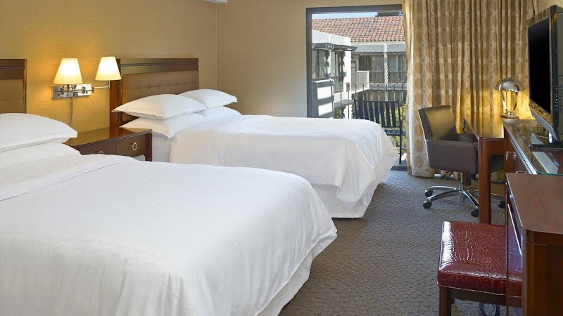 Clean, well-lit guest room