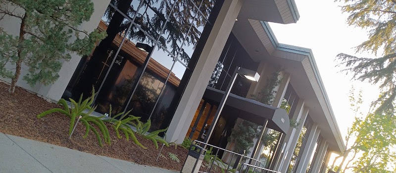 Bright glass-fronted building exterior