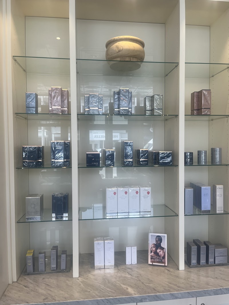 Curated skincare product display