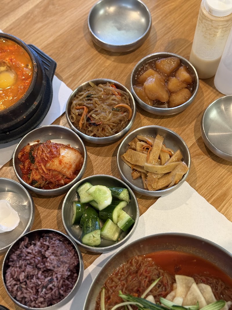 Full table, warm meal