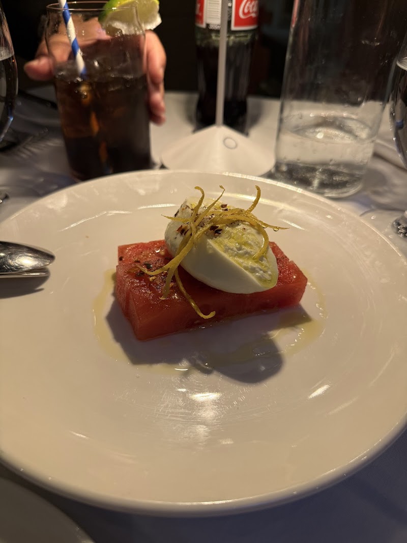 Watermelon and burrata starter