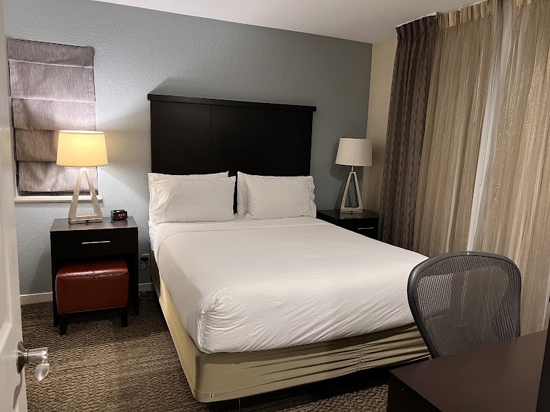 Clean, comfortable suite bedroom