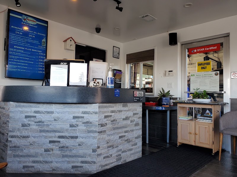 Clean, organized service counter