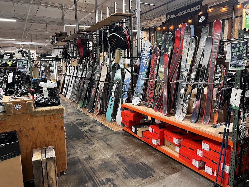 Skis and snowboards wall-to-wall