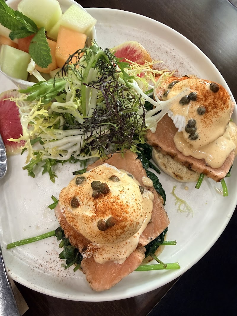 Salmon benedict, beautifully plated