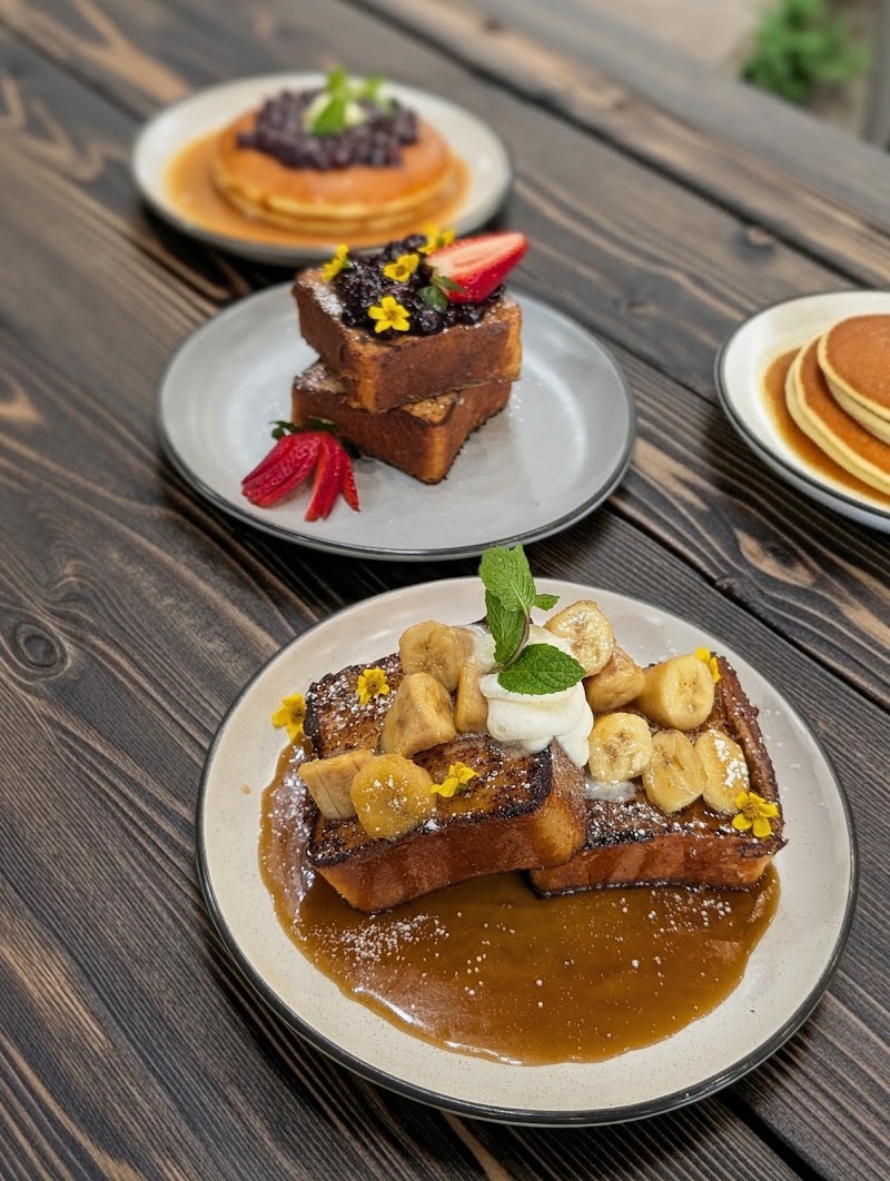 Stacked French toast spreads