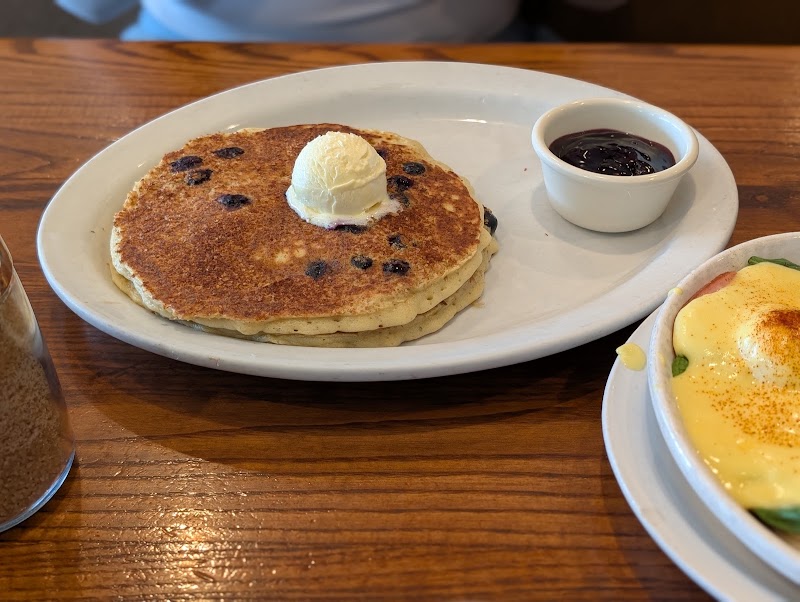 Blueberry pancakes, classic stack