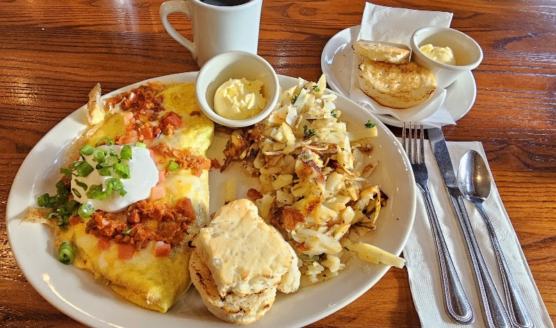 Hearty omelette, loaded plate