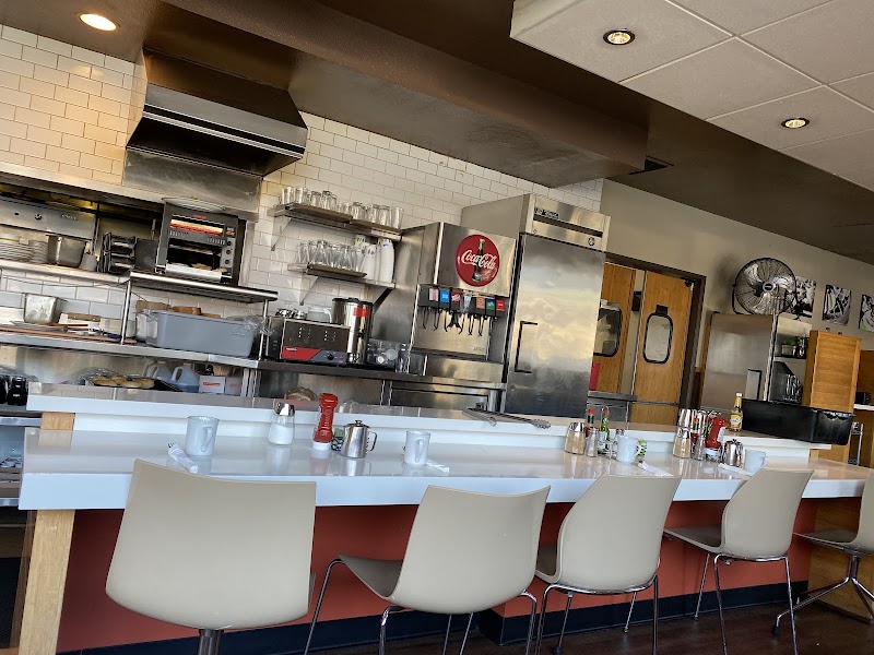 Open kitchen counter seating