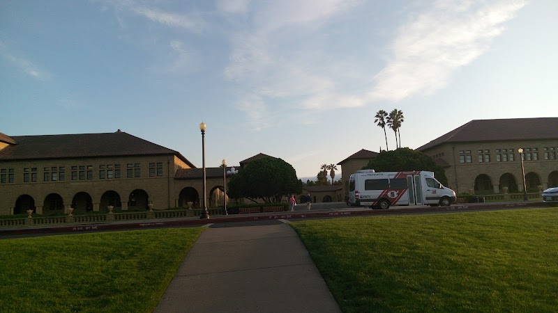 Classic arched buildings at dusk