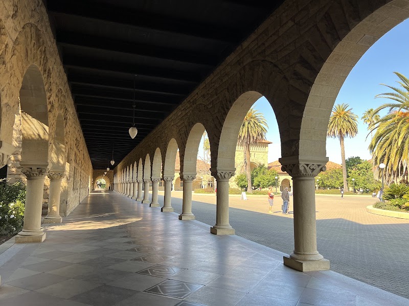 Spanish arcade, palm courtyard