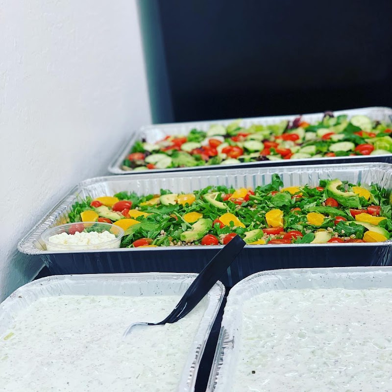 Fresh catered salad trays