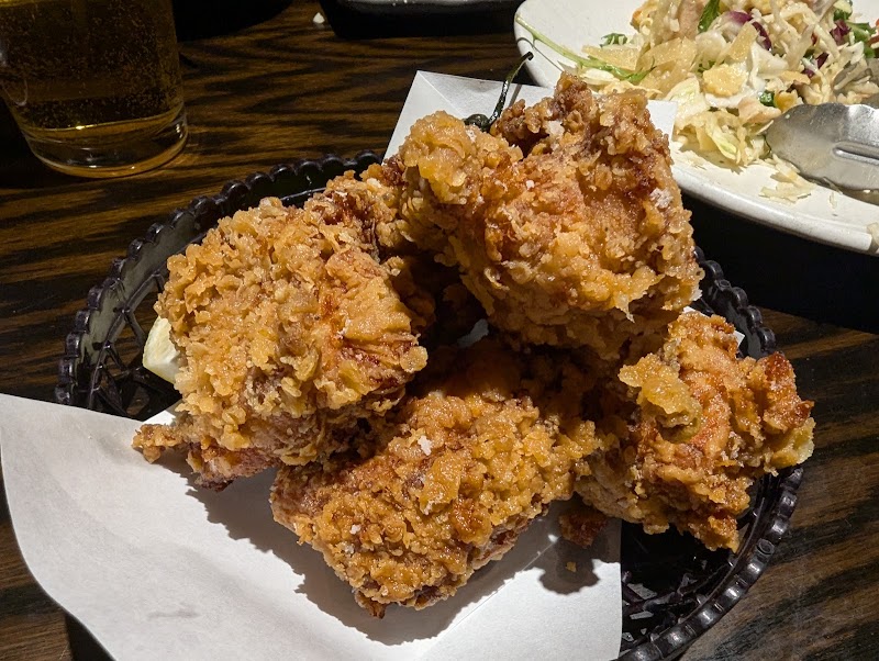 Golden crispy karaage chicken