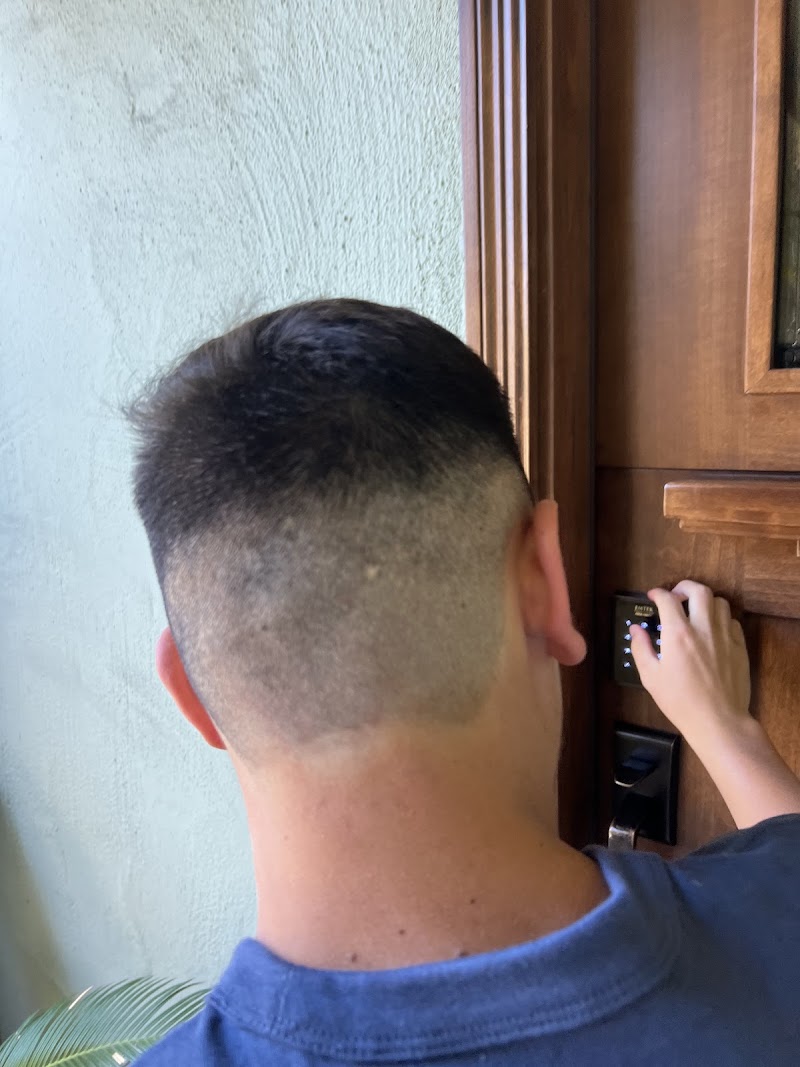 Sharp fade, fresh cut