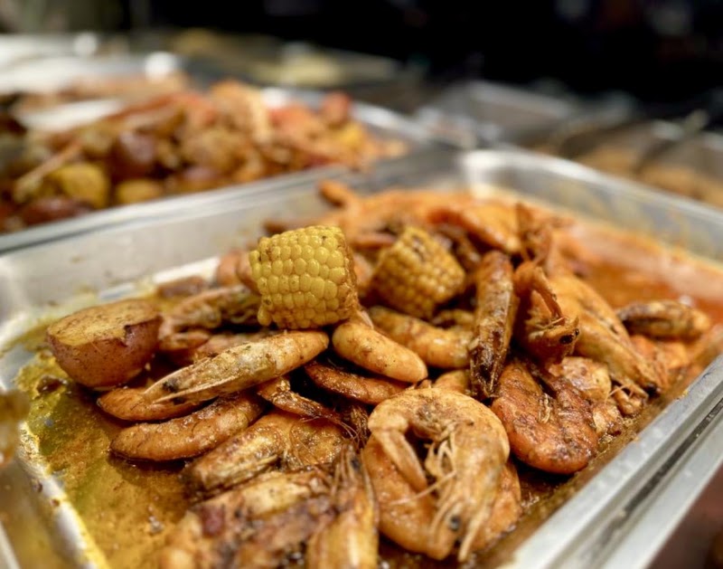 Cajun shrimp buffet tray