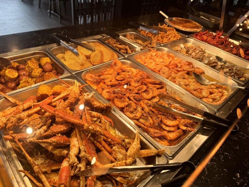 Loaded Cajun seafood spread