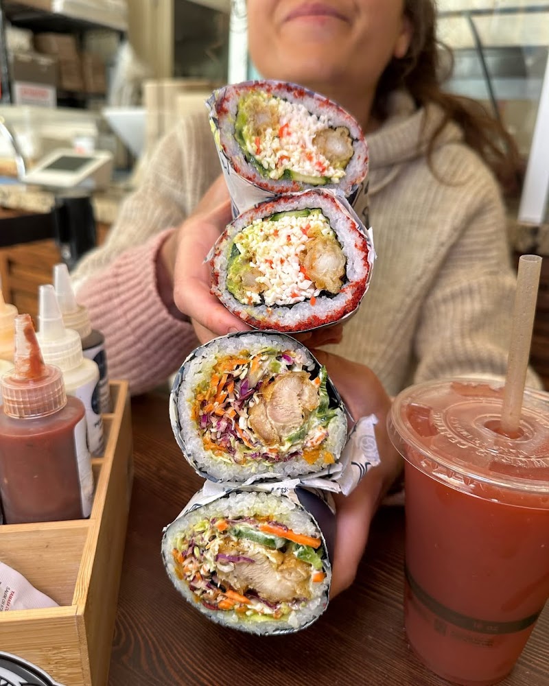 Two rolls, colorful fillings
