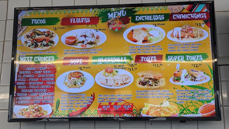 Full menu at a glance