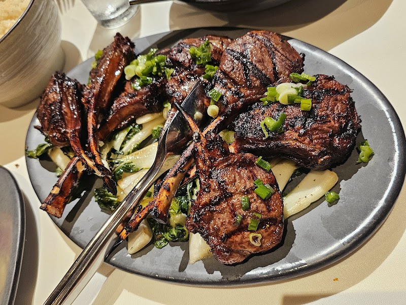 Chargrilled lamb chops plated
