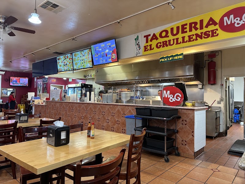Casual, welcoming taqueria counter