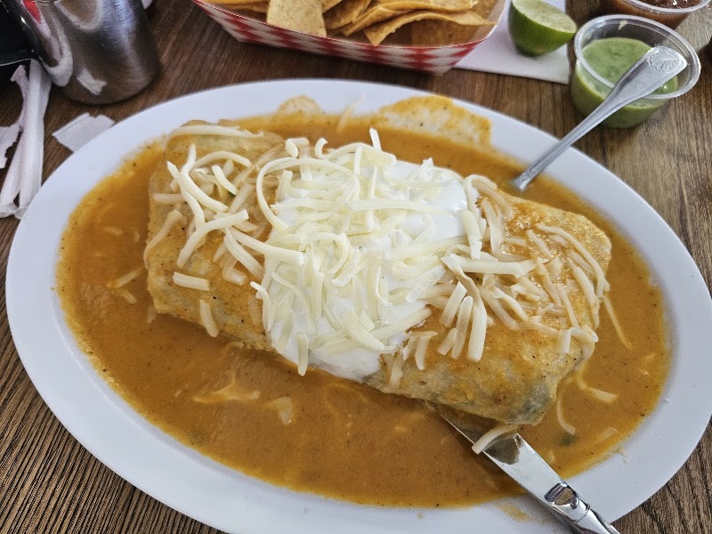 Smothered burrito, generous portions