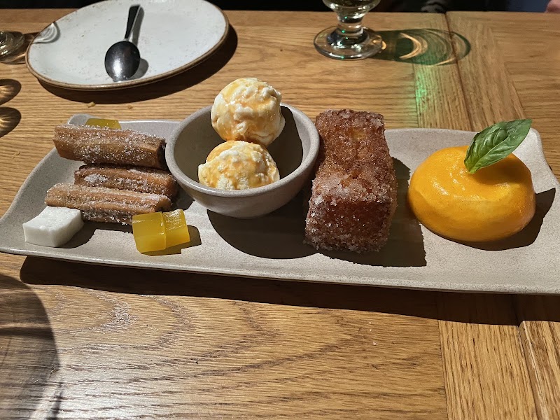 Spanish dessert trio plated