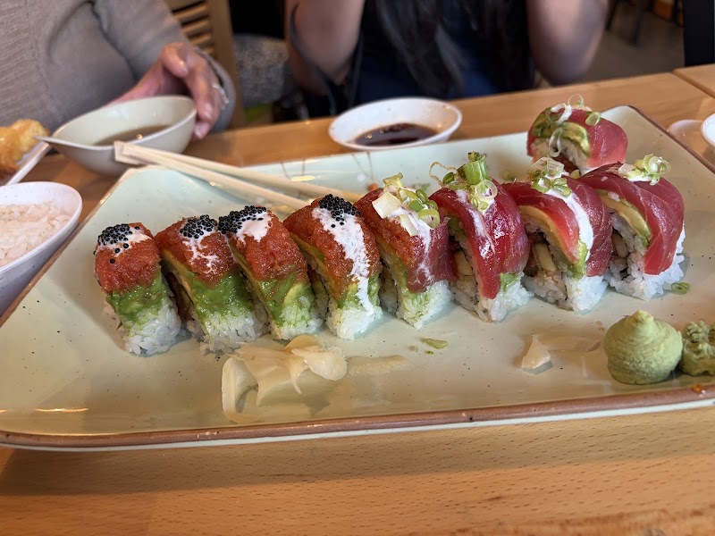 Vibrant specialty rolls plated