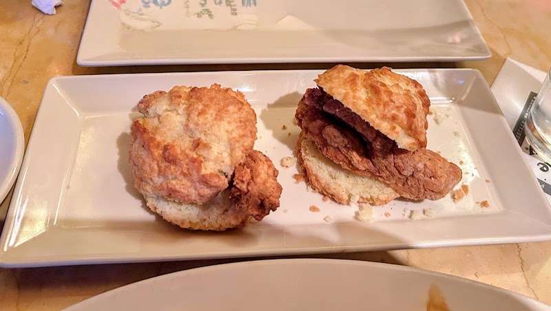 Crispy chicken biscuit sliders