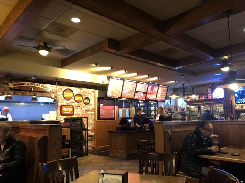 Lively open dining room