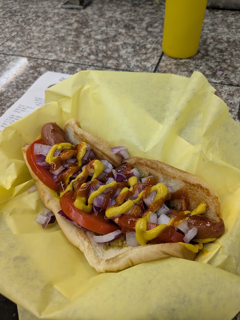Dressed hot dog, fresh