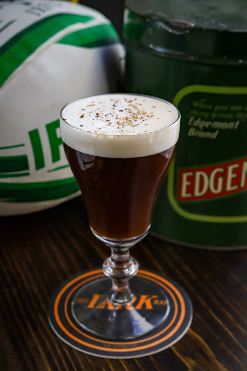 Signature Irish coffee served