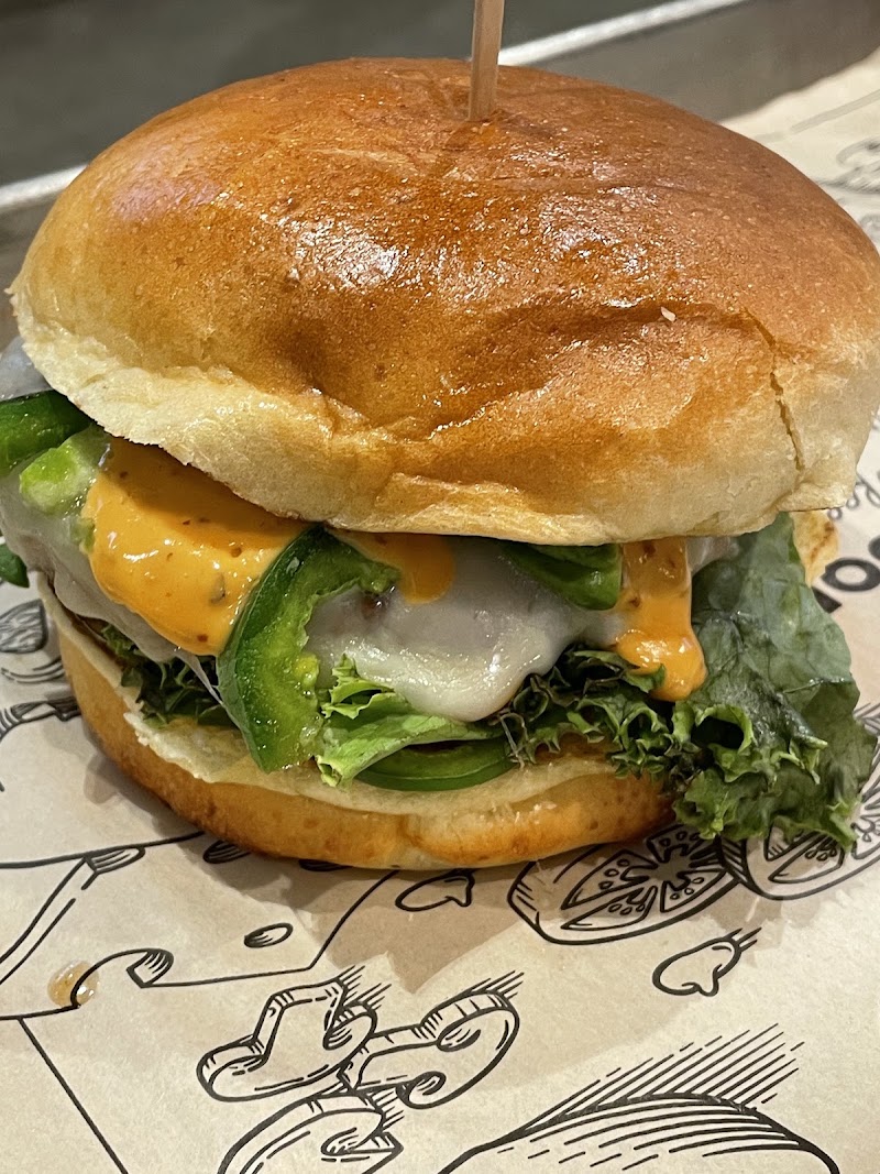 Loaded burger, fresh toppings