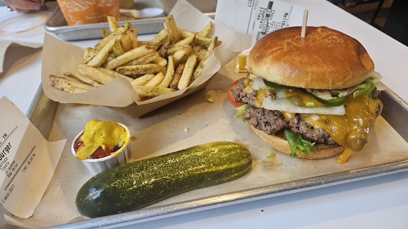 Juicy double burger tray