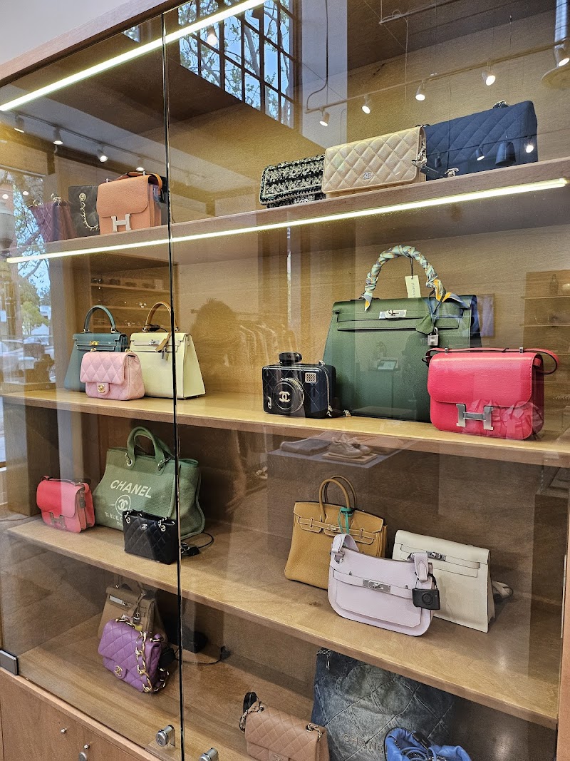 Authenticated handbags on display
