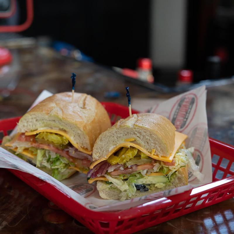 Overstuffed sandwich, fresh layers