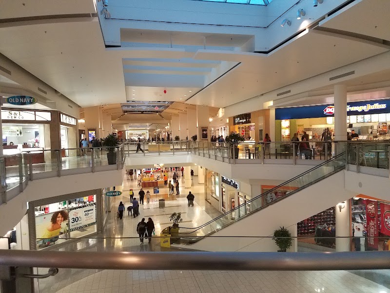 Bright, spacious indoor shopping