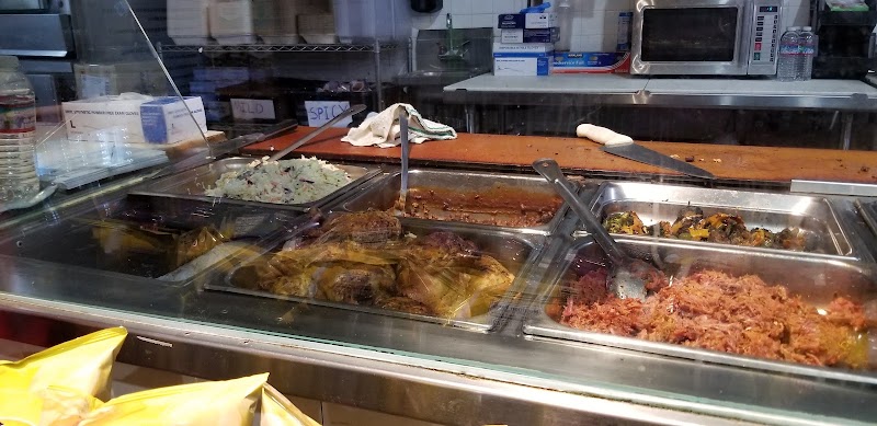 Hot bar, smoked meats ready