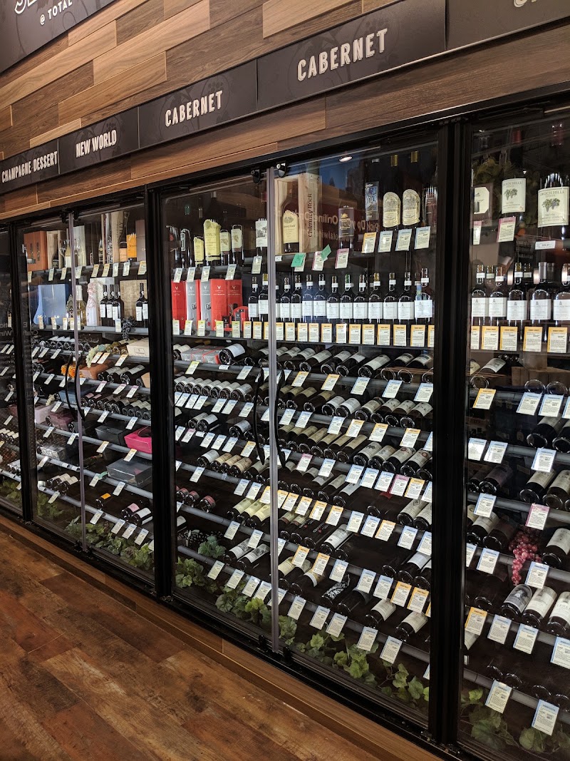 Chilled wine wall selection