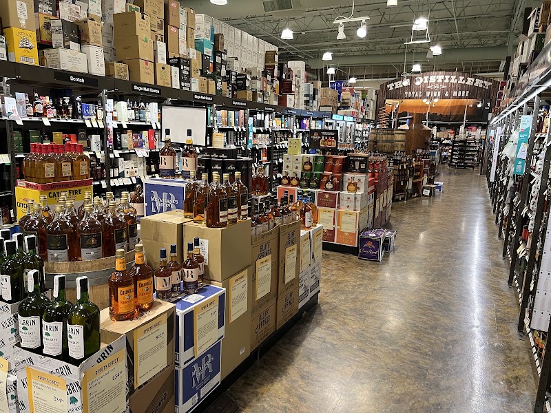 Whiskey and scotch display