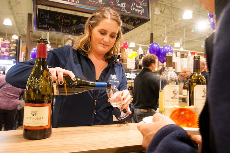Wine tasting in store