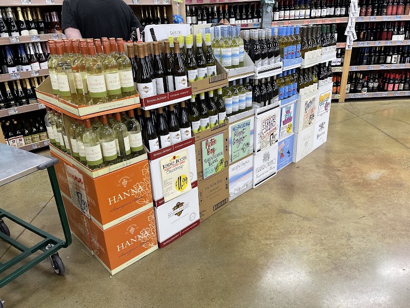 Curated wine selection display