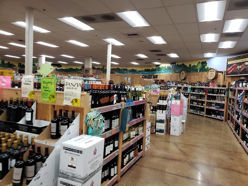 Extensive wine aisle selection