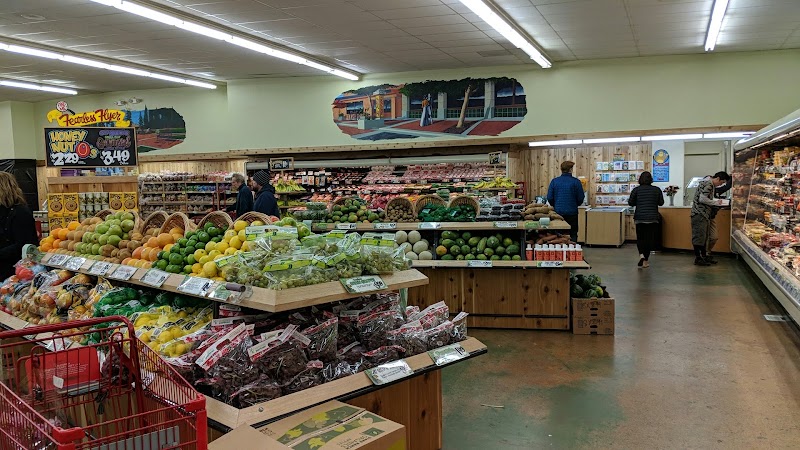 Bright open produce floor