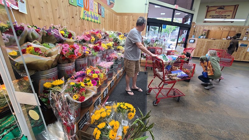 Colorful blooms at entrance
