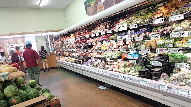 Vibrant fresh produce wall