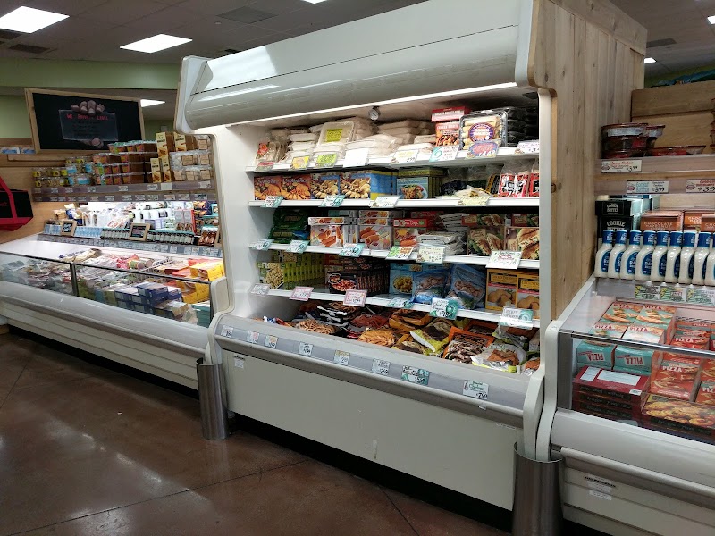 Well-stocked frozen food aisle