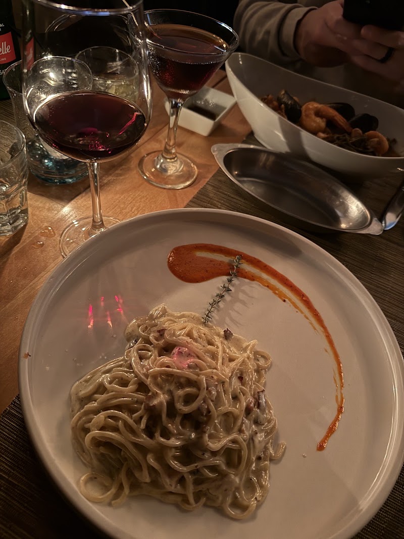 Creamy pasta, candlelit evening